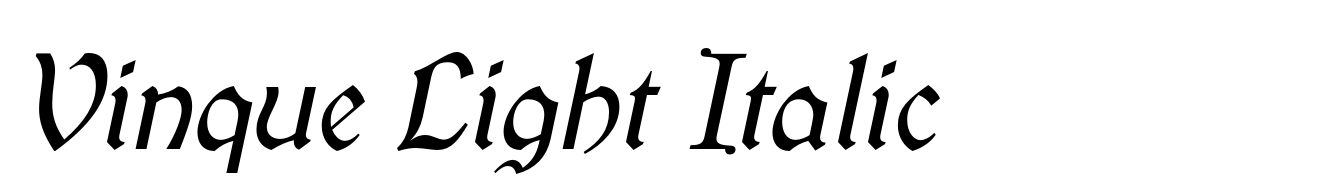 Vinque Light Italic